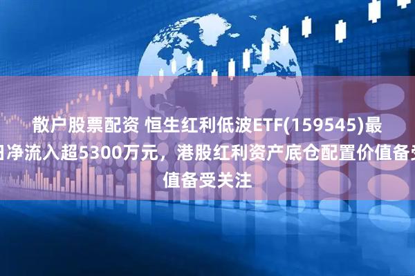 散户股票配资 恒生红利低波ETF(159545)最新单日净流入超5300万元，港股红利资产底仓配置价值备受关注